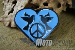 Přezka opasková HEART PEACE BLUE